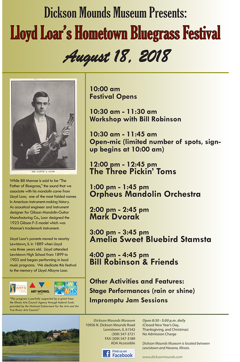 Lloyd Loar Hometown Bluegrass Festival launches in Illinois Bluegrass