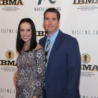 Brooke and Darin Aldridge on the red carpet at the 2018 IBMA Awards - photo © Frank Baker