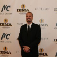 Josh Williams on the red carpet at the 2018 IBMA Awards - photo © Frank Baker