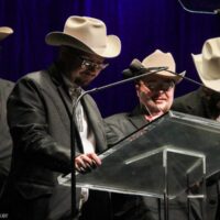 Po' Ramblin' Boys accept Emerging Artist of the Year at the 2018 International Bluegrass Music Awards - photo © Frank Baker