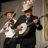 Johnny Warren and Charlie Cushman with The Earls Of Leicester at the 2018 Delaware Valley Bluegrass Festival - photo by Frank Baker