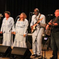 Danny Paisley with The Glorifying Vines Sisters at the 2018 Shout & Shine concert (9/24/18) - photo © Frank Baker
