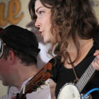 Grace Van't Hof with Bill & The Belles at the 2018 Delaware Valley Bluegrass Festival - photo by Frank Baker
