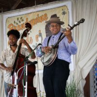 Brian Farrow and Dom Flemons at the 2018 Delaware Valley Bluegrass Festival - photo by Frank Baker