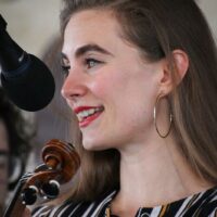 Grace Quebe at the 2018 Delaware Valley Bluegrass Festival - photo by Frank Baker