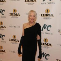 Laurie Lewis on the red carpet at the 2018 IBMA Awards - photo © Frank Baker