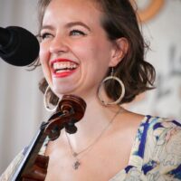Hulda Quebe at the 2018 Delaware Valley Bluegrass Festival - photo by Frank Baker