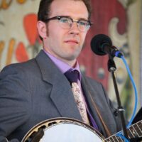 Jeremy Stephens with High Fidelity at the 2018 Delaware Valley Bluegrass Festival - photo by Frank Baker