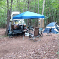 Our campsite at the 2018 Lonesome Fest - photo by Dale Cahill
