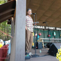 MC Cecil Able at the 2018 Thomas Point Beach Bluegrass Festival - photo by Dale Cahill