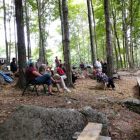 Music under the trees at the 2018 Lonesome Fest - photo by Dale Cahill