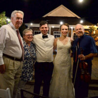 Allen and Deb Mills, Scott Napier, Lauren Price Napier, and Raymond McLain at Scott and Lauren's wedding