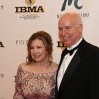 Missy RaiRainesens and Ben Surratt on the red carpet at the 2018 IBMA Awards - photo © Frank Baker