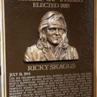 Ricky Skaggs' plaque at the Country Music Hall of Fame (10/21/18) - photo by Terry Wyatt/Getty Images