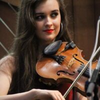 Bethany Kelley with Band of Kelleys at World of Bluegrass 2018 - photo © Frank Baker