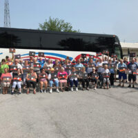 Tour bus in Wapakoneta, OH visits the Moon City Music & Event Center
