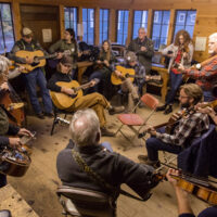 Open jam at the initial Ashoken Bluegrass Camp - photo by Stewart Dean
