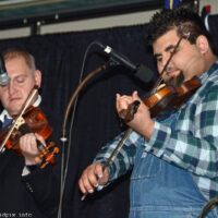 Twin fiddles for Larry Efaw & The Bluegrass Mountaineers at 2018 Bluegrass Christmas in the Smokies - photo © Bill Warren