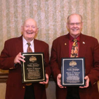 The Bressler Brothers with their induction awards as Pioneers of Missouri Bluegrass - January 4, 2019