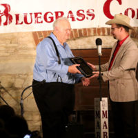 Frank Ray is inducted by C.J. Lewandowski as a Pioneer of Missouri Bluegrass - January 4, 2019