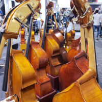 Plenty of basses at the 2019 NAMM Show in Anaheim, CA - photo by Danny Clark