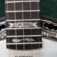 The John Hartford Julia Belle banjo in the Deering booth at the 2019 NAMM Show in Anaheim, CA - photo by Danny Clark