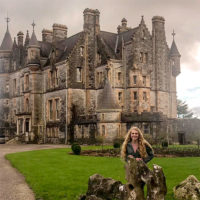 Ellen Petersen at Blarney Castle in Ireland