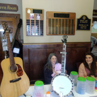 Instrument raffles at Ohio Bluegrass Winter Weekend - photo by Chris Smith