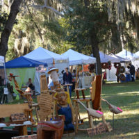 Vendor row at the 2019 Withlacoochee River Bluegrass Festival - photo by Nancy Jordan