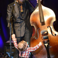Jasper Lorentzen with his son at the Southern Ohio Indoor Music Festival - photo © Bill Warren