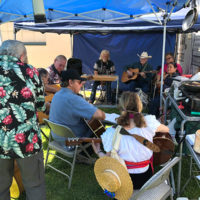 Cookin' and jammin' at the CBA Campout at Lodi, CA - photo by Dave Berry