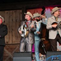 Tommy Brown sits in with Po' Ramblin' Boys at the May 2019 Gettysburg Bluegrass Festival - photo by Frank Baker