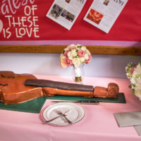 Wedding cake for Tom Gray and Barb Diederich (5/11/19) - photo © Tara Linhardt