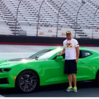 Josh Trivett with his 2017 Krypton Green ZL1 Camaro