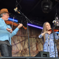 Mark & Maggie O’Connor on Watson Stage at Merlefest on April 28, 2019 - Photo by Alisa B. Cherry