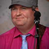 Darren Nicholson with Balsam Range at the May 2019 Gettysburg Bluegrass Festival - photo by Frank Baker