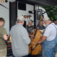 Wednesday jam at the 2019 Charlotte Bluegrass Festival - photo © Bill Warren