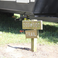 Campground sign at the 2019 Willow Oak Park Bluegrass Festival - photo by Laura Ridge