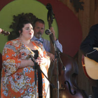 Heather Berry with Junior Sisk Band at the 2019 Willow Oak Park Bluegrass Festival - photo by Laura Ridge