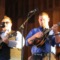Ryan Paisley and Jonathan Dillon at the 2019 Willow Oak Park Bluegrass Festival - photo by Laura Ridge