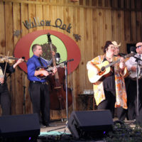 Heather Berry with Junior Sisk Band at the 2019 Willow Oak Park Bluegrass Festival - photo by Laura Ridge