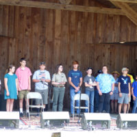 2019 youth music scholarship recipients at the Wayne Henderson Festival (not all were present) - photo by Sandy Hatley