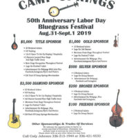 Sponsorship opportunities for Camp Springs 2019