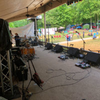 Empty stage at the 2019 John Hartford Memorial Festival at Bean Blossom - photo by Dave Berry