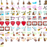 Stickers in the Bluegrass Music Stickers app