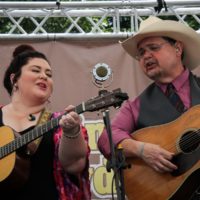 Heather Berry Mabe and Junior Sisk at the 2019 Remington Ryde Bluegrass Festival - photo by Frank Baker
