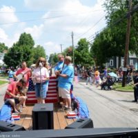 Terri Grannis and Harbourtown in the Independence Day parade before the 2019 Norwalk Music Festival (7/4/19) - photo © Bill Warren