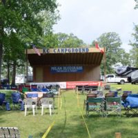 Stage is set for the 2019 Milan Bluegrass Festival - photo © Bill Warren