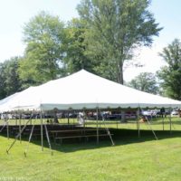 Tent is up and ready to go at the 2019 Milan Bluegrass Festival - photo © Bill Warren