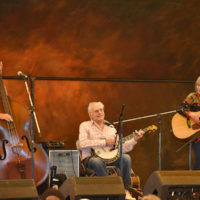 Eddie and Martha Adcock with Tom Gray at the 2019 High Mountain Hay Fever Festival in Colorado